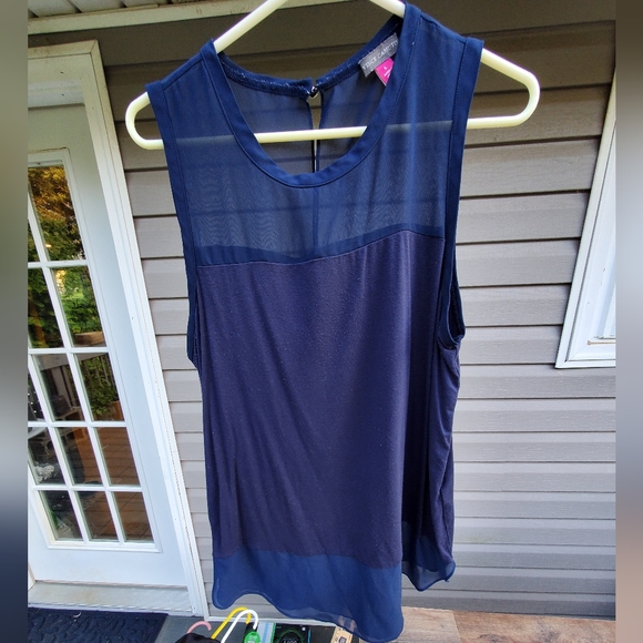 Vince Camuto sleeveless sheer Sz L - Picture 1 of 8